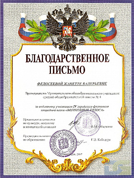 Грамоты, дипломы, благодарственные письма-19